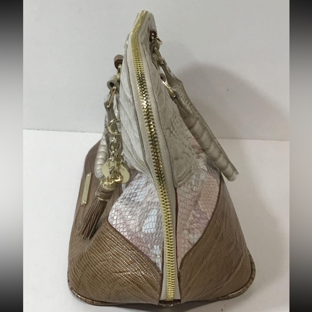 Women’s Brahmin Melbourne Tri-tone Print Satchel Bag - Picture 5 of 6